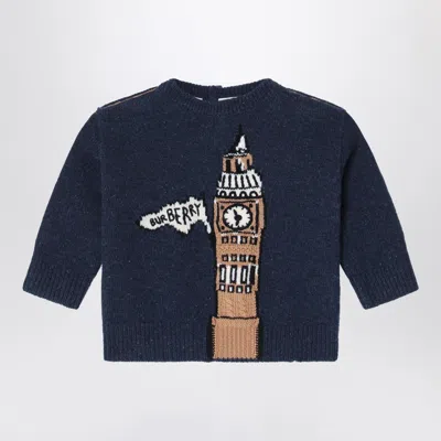 Burberry Big Ben Sweater In Wool In Black