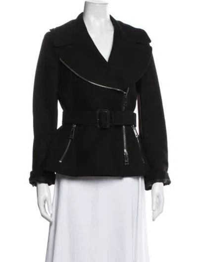 Pre-owned Burberry Biker Jacket In Black