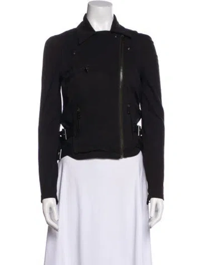 Pre-owned Burberry Biker Jacket In Blue