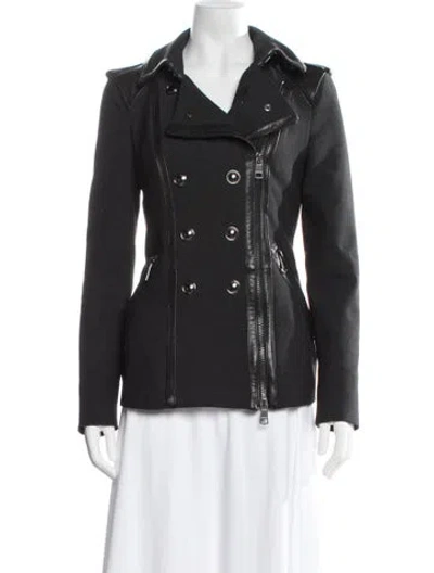 Pre-owned Burberry Biker Jacket In Blue