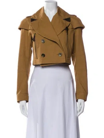 Pre-owned Burberry Biker Jacket In Brown