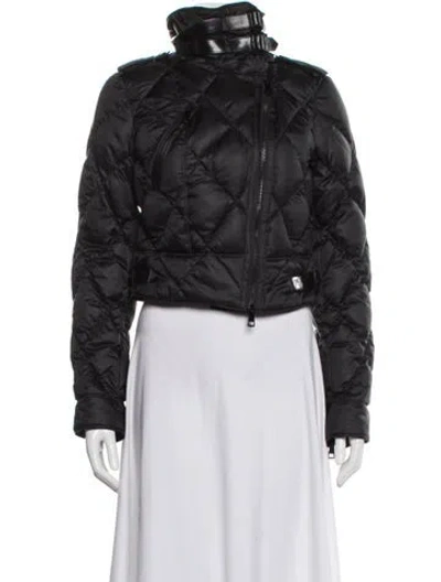 Pre-owned Burberry Biker Jacket In Gray