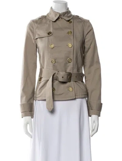 Pre-owned Burberry Biker Jacket In Neutral