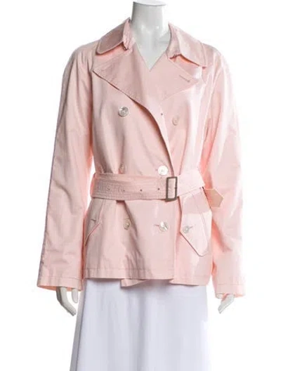 Pre-owned Burberry Biker Jacket In Pink