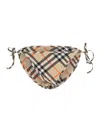 Burberry Check-pattern Bikini Briefs In Beige