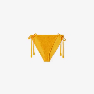 Burberry Side-tie Bikini Briefs In Sunflower