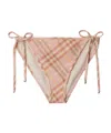 Burberry String Bikini Bottom In Nude