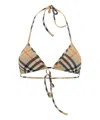 Burberry Ekd Ww Bikini Top In Beige