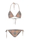 Burberry Vintage Check Triangle Bikini In Animal Print
