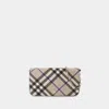 Burberry Beige Check Chain Strap Wallet Bag In Beige