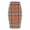 Burberry Birch Brown Check Jacquard Skirt In Brown