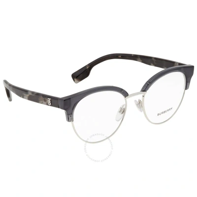 Burberry Birch Demo Round Ladies Eyeglasses Be2316 3870 51 In Grey / Silver