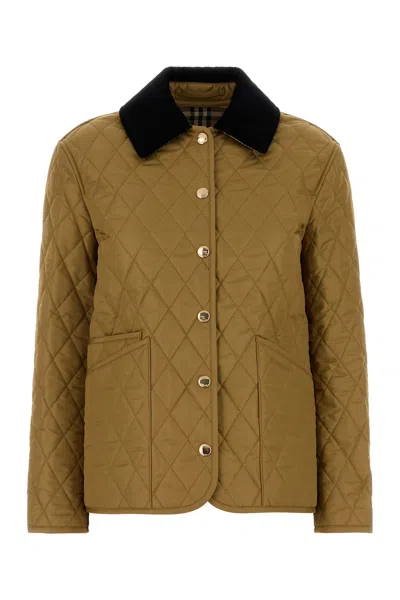 Burberry Biscuit Nylon Jacket In Brown