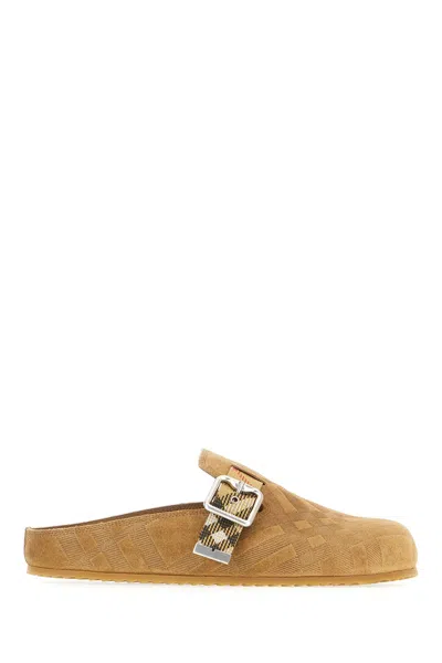 Burberry Biscuit Suede Slippers