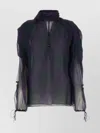 Burberry Silk Check Blouse In Black