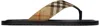 Burberry Black & Beige Check Pavilion Sandals​