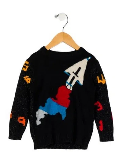 Pre-owned Burberry Babies' Black And Multicolored Long Sleeve Sweater