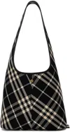 Burberry Small Check Shoulder Bag In Black/calico