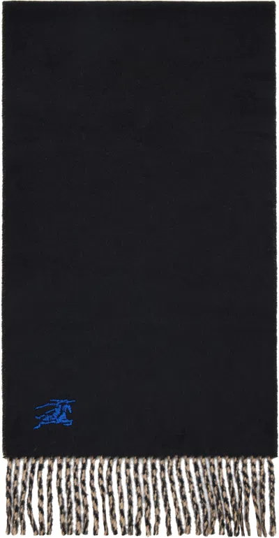 Burberry Black & Tan Reversible Cashmere Scarf
