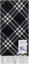 Burberry Check Double-face Scarf Scarves And Foulards White/black In Black