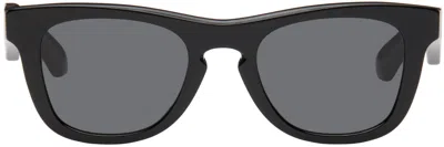 Burberry Black Arch Facet Sunglasses In 300187