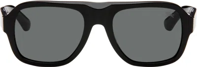 Burberry Black Aviator Sunglasses In Purple