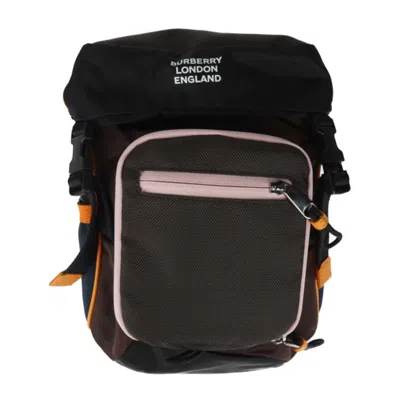 Pre-owned Burberry Black Brown Orange Pink Nylon Pouch Shoulder Bag Sling Bag ()
