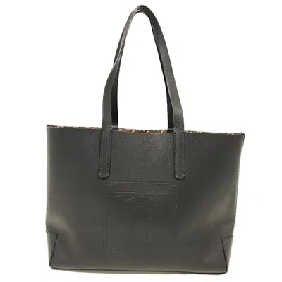 Pre-owned Burberry Black Brown Pvc Leather Tote Bag ()