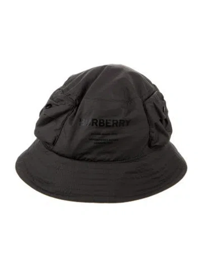 Pre-owned Burberry Black Bucket Hat Size Small