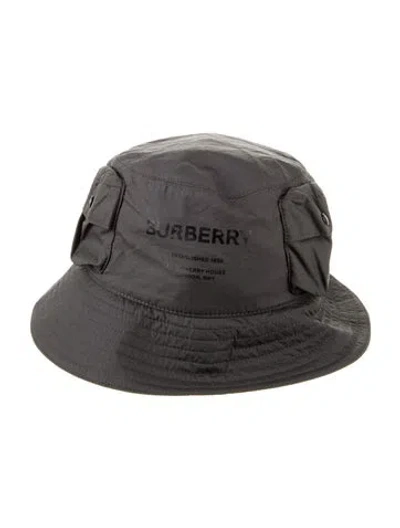 Pre-owned Burberry Black Bucket Hat Size Small