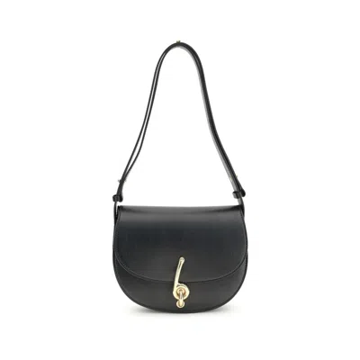 Burberry Black Calf Leather Bos Taurus Shoulder Bag