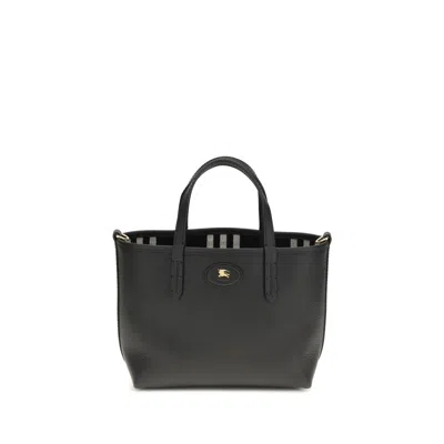 Burberry Black Calf Leather Bos Taurus Shoulder Bag