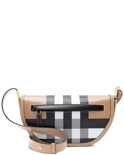 Burberry Black Calfskin Check Olympia Small Shoulder Bag (authentic Pre-loved)