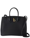 Burberry Black Leather Small Rocking Horse Handbag In Black