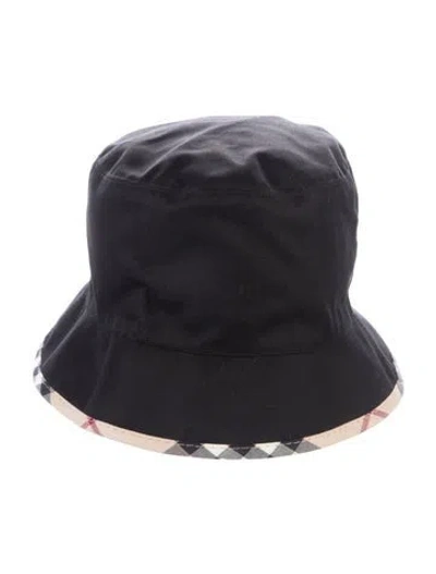 Pre-owned Burberry Black Canvas Bucket Hat