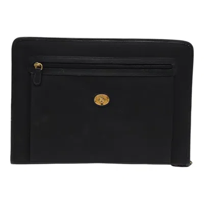 Pre-owned Burberry Black Canvas Clutch Bag ()