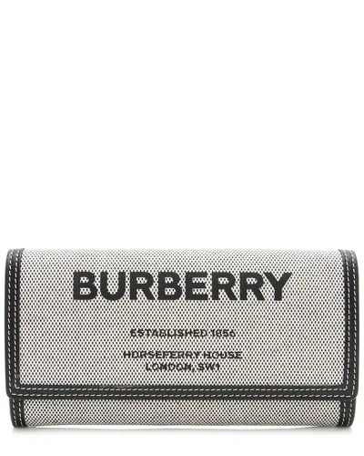 Burberry Black Canvas Horseferry Halton Continental Wallet (authentic Pre-  Loved) In Gray