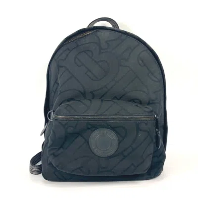 Pre-owned Burberry Black Canvas Leather Backpack ()