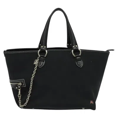 Pre-owned Burberry Black Canvas Tote Bag ()