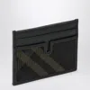 BURBERRY BURBERRY  BLACK CARD HOLDER WITH CHECK MOTIF