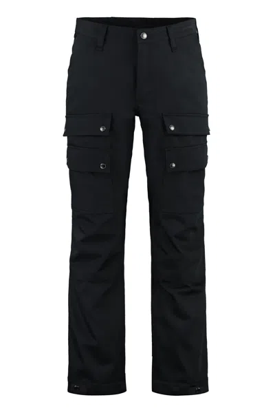 Burberry Carmelo Straight-leg Cotton-twill Cargo Trousers In Black