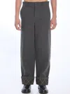 Burberry Carpenter Oversized Turn-up Pants In Black