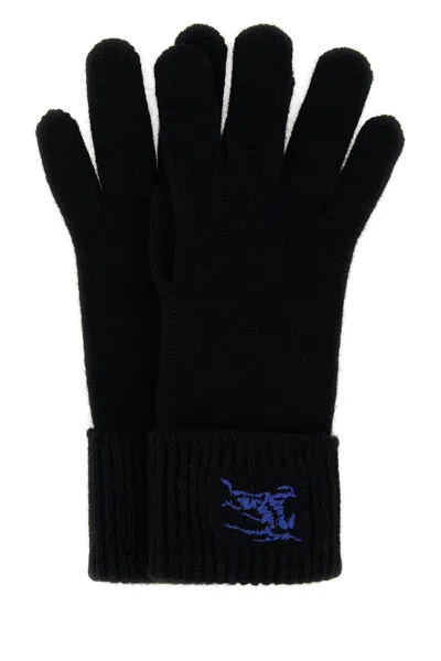 BURBERRY BLACK CASHMERE BLEND GLOVES