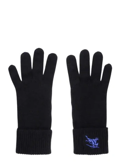 BURBERRY BURBERRY BLACK CASHMERE BLEND GLOVES