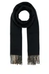 BURBERRY BLACK CASHMERE REVERSIBLE SCARF