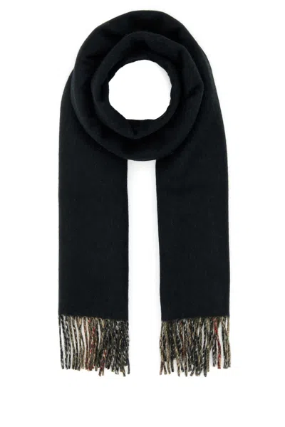 Burberry Black Cashmere Reversible Scarf