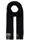 BURBERRY BLACK CASHMERE REVERSIBLE SCARF