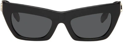 Burberry Black Cat-eye Logo Sunglasses In 300187 Black