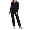 Burberry Black Catalina Long-sleeve Belted Jumpsuit In Black
