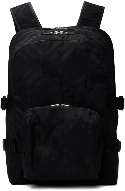 BURBERRY BLACK CHECK BACKPACK